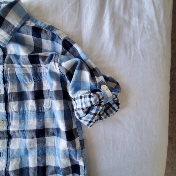 Gap Kids Button-Down Checkered Long Sleeve, Boys, Size M (8) - Picture 6 of 11